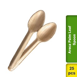 Food Lunch Spoon-Eco Friendly Bio Degradable Areca Palm Leaf-14 cm-25pcs