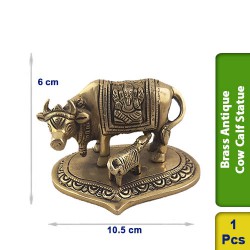 Brass Antique Cow Calf Statue BS126