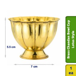 Brass Chandan Pooja Bowl Cup Lotus