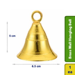 Brass Wall Hanging Bell for Home Temple Living Room