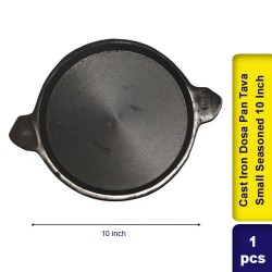 Cast Iron Dosa Pan Tava Small Semi Seasoned 10 Inch