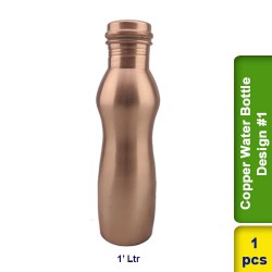Copper Water Bottle 1L Design #1