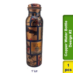 Copper Water Bottle 1L Design #2