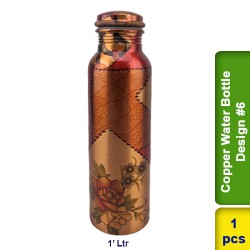 Copper Water Bottle 1L Design #6