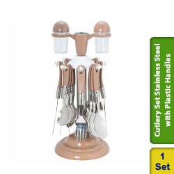 Cutlery Set Stainless Steel with Plastic Handles Regular
