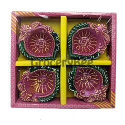 Fancy Diya 4pc Without Wax 6321