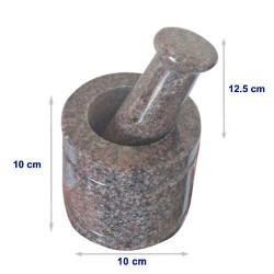 Granite Stone Idikal Mortar and Pestle Crusher Set 4 inch - Paradise
