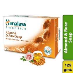 Himalaya Almond & Rose Soap Moisturizes and Cools Skin 125g