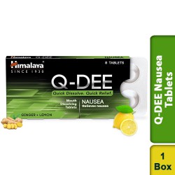 Himalaya Q-Dee Nausea Relieves Nausea Mouth Dissolving Tablets 8 Nos