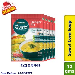 Himalaya Sweet Corn Soup Quista Hunger Fix 12g x 5 Nos - Clearance Sale