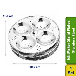 Idli Maker Cooker Steamer Stand with holes 3 Plates Stainless Steel