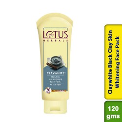 Lotus CLAYWHITE Black Clay Skin Brightening Face Pack 120g