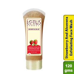 Lotus Herbals Berry Scrub Strawberry And Aloe Vera Exfoliating Face Wash 120g
