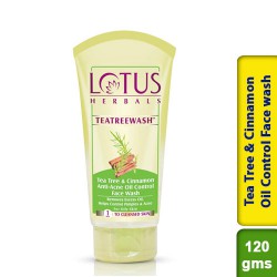Lotus TEATREEWASH Tea Tree & Cinnamon Anti-Acne Oil Control Face Wash 120g