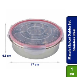 Masala Dabba Set Click & Lock See Through Lid Stainless Steel