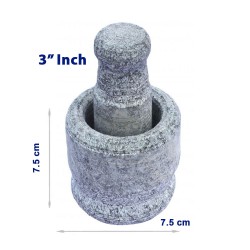 Natural Stone Idikal Mortar and Pestle Crusher Set 3 inch