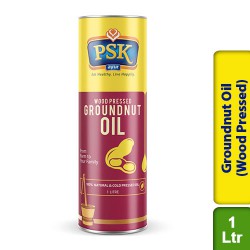 PSK Ayur Wood Cold Pressed Groundnut Peanut Oil 1Ltr