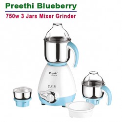 Preethi Blueberry 750w 3 Jars Mixer Grinder