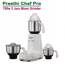 Preethi Chef Pro 750w 3 Jars Mixer Grinder