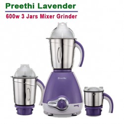 Preethi Lavender 600w 3 Jars Mixer Grinder