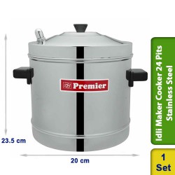 Premier Idli Maker Cooker Large 24 Pits Stainless Steel
