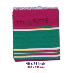 Premium Cotton Vintage Indian Wedding & Party Striped Throw Blanket Floor Mat 40 x 78 Inch