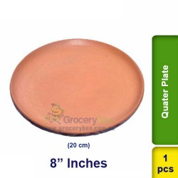 Quater Plate Earthen Clay 8 inch