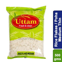 Rice Flakes / Poha / Aval Medium Uttam 500g
